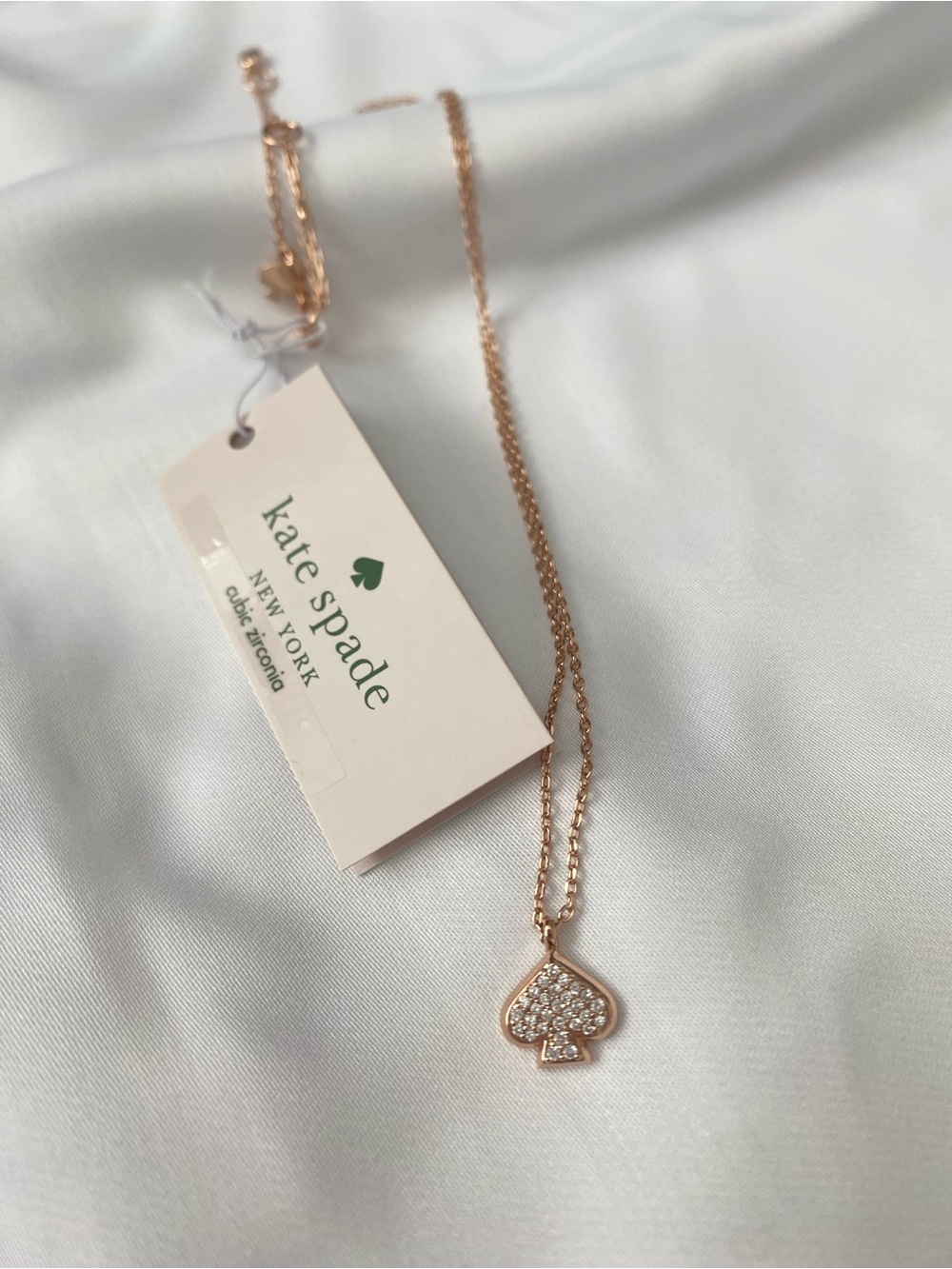 Kate Spade Everyday Spade Pave Mini Pendant (Rose Gold)